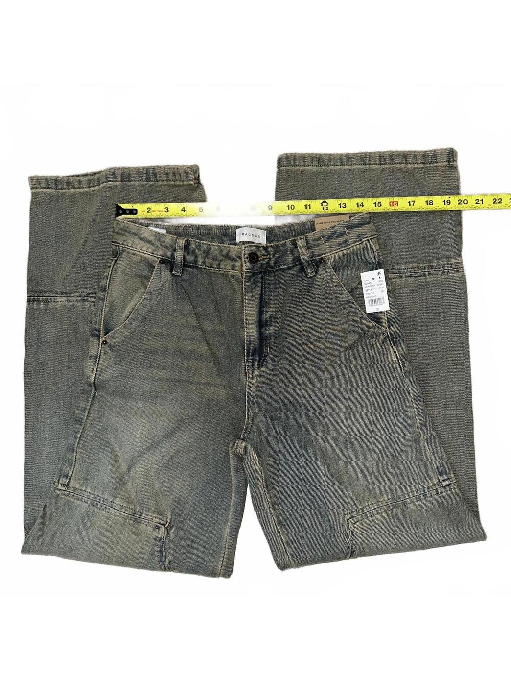 Pacsun Jessie High Waisted Baggy Carpenter Pants Medium Indigo NWT Brooks Sz 27 - Picture 3 of 7